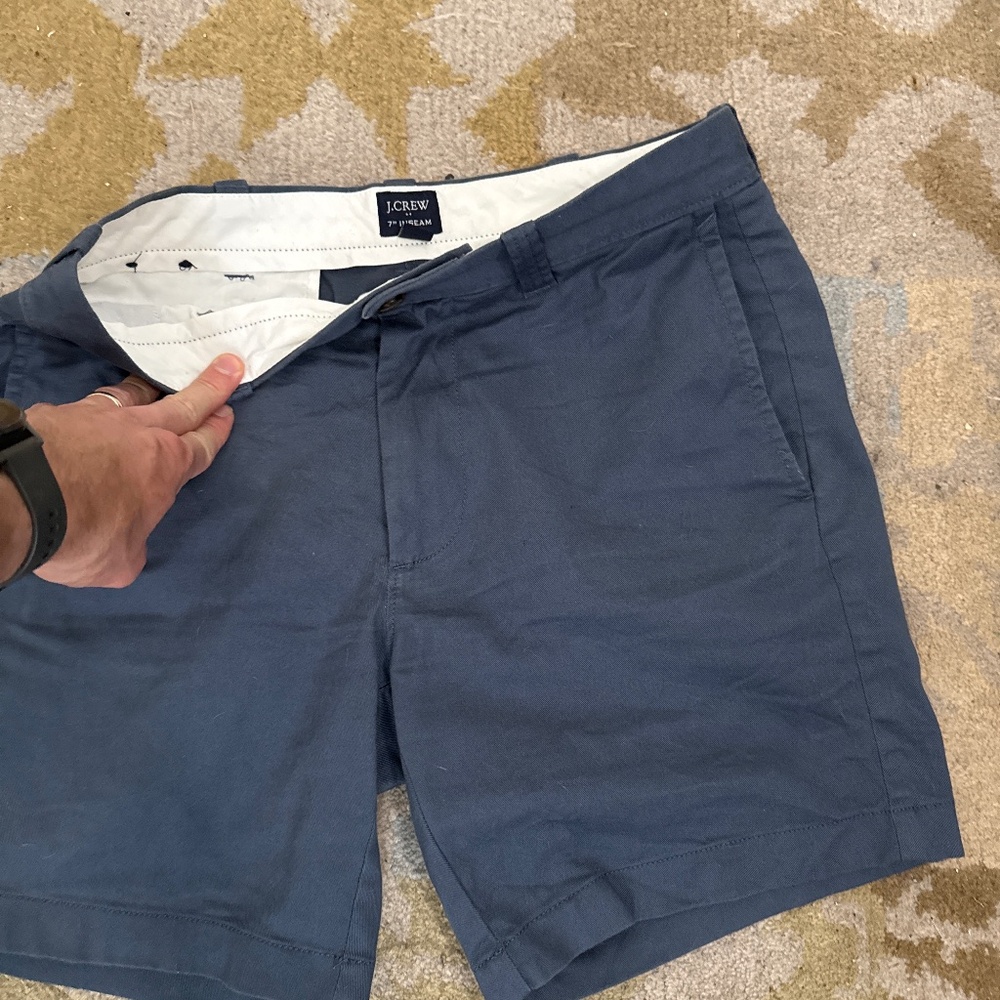 J crew blue shorts men’s 7 inch inseam